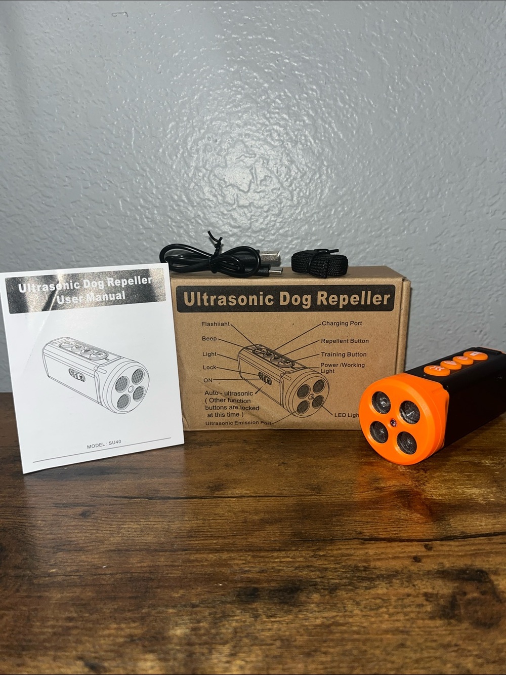 Ultrasonic Dog Repeller - Orange and Black NWT!!!